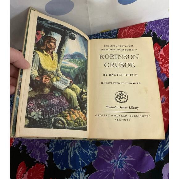 1946 Robinson Crusoe Hardback by Daniel Defoe - Picture 8 of 13